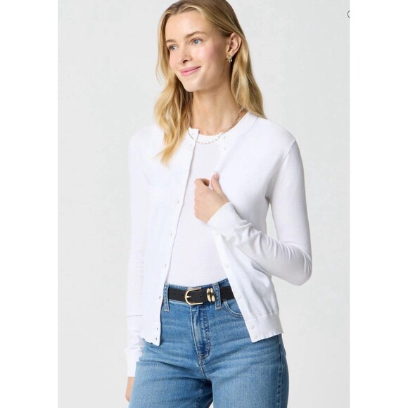 J. Crew Factory Classic Cotton Cardigan Sweater Size Large - Picture 1 of 5